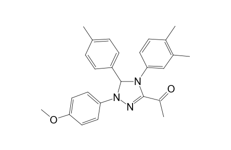 1-[4-(3,4-dimethylphenyl)-1-(4-methoxyphenyl)-5-(4-methylphenyl)-4,5-dihydro-1H-1,2,4-triazol-3-yl]ethanone