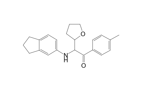 2-(2,3-Dihydro-1H-inden-5-ylamino)-2-(tetrahydrofuran-2-yl)-1-p-tolylethanone