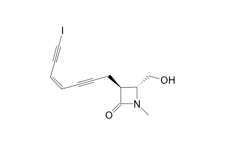 (3S*,4R*)(Z)-4-[Hydroxymethyl]-3-[7-iodohept-4-en-2,6-diyn-1-yl]-1-methyl-2-azetidinone