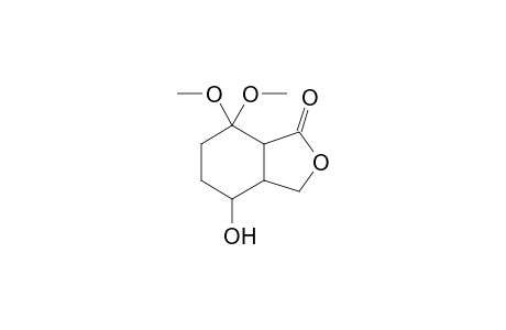4-hydroxy-7,7-dimethoxy-3,3a,4,5,6,7a-hexahydro-2-benzofuran-1-one