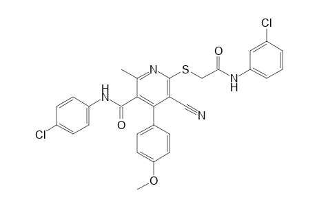 3-pyridinecarboxamide, N-(4-chlorophenyl)-6-[[2-[(3-chlorophenyl)amino]-2-oxoethyl]thio]-5-cyano-4-(4-methoxyphenyl)-2-methyl-