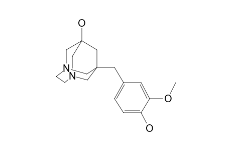 8-[(4-Hydroxy-3-methoxyphenyl)methyl]-3,6-diazatricyclo[4.3.1.1(3,8)]undecan-1-ol