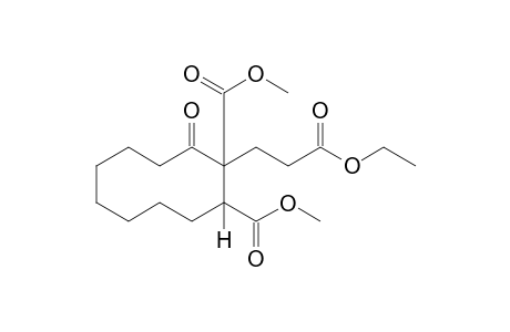 1,2-dicarboxy-10-oxocyclodecanepropionic acid, 1,2-dimethyl ethyl ester