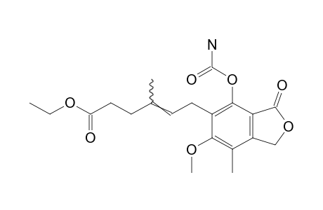 6-(4-hydroxy-6-methoxy-7-methyl-3-oxo-5-phthalanyl)-4-methyl-4- hexenoic acid, ethyl ester, carbamate