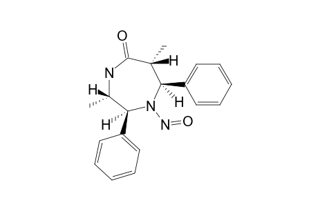 ANTI-T-3,T-6-DIMETHYL-1-NITROSO-R-2,C-7-DIPHENYLHEXAHYDRO-1,4-DIAZEPIN-5-ONE