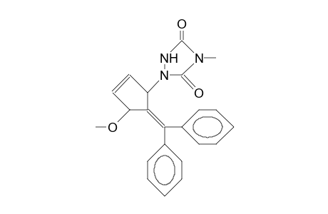 cis-4-Diphenylmethylidene-3-methoxy-5-(4-methyl-1,2,4-triazolidine-3,5-dion-1-yl)-cyclopentene