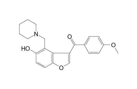 (5-Hydroxy-4-piperidin-1-ylmethylbenzofuran-3-yl)(4-methoxyphenyl)methanone