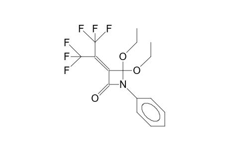 4,4-Diethoxy-3-hexafluoroisopropylidene-1-phenyl-azetidin-2-one