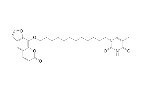 9-{[12-(2,4-dioxo-5-methyl-1,2,3,4-tetrahydro-1-pyrimidinyl)dodecyl]oxy}-7H-furo[3,2-g][1]benzopyran-7-one