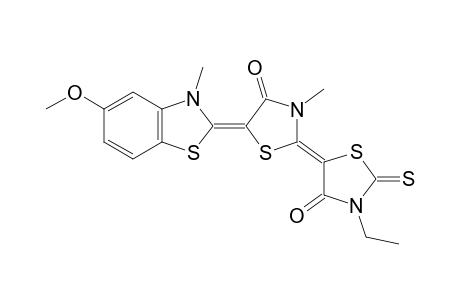 5-[5-(5-Methoxy-3-methyl-2-benzothiazolinylidene)-3-methyl-4-oxo-2-thiazolidinylidene]rhodanine