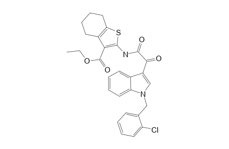 1-Benzothiophene-3-carboxylic acid, 2-[[2-[1-[(2-chlorophenyl)methyl]-1H-indol-3-yl]-1,2-dioxoethyl]amino]-4,5,6,7-tetrahydro-, ethyl ester