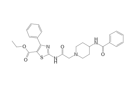 2-[2-(4-benzamidopiperidino)acetamido]-4-phenyl-5-thiazolecarbaoxylic acid, ethyl ester