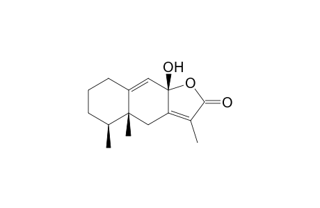 TSOONGIANOLIDE-C;(4A-R,5S,9A-S)-4A,5,6,7,8,9A-HEXAHYDRO-9A-HYDROXY-3,4A,5-TRIMETHYL-NAPHTHO-[2,3-B]-FURAN-2-(4H)-ONE