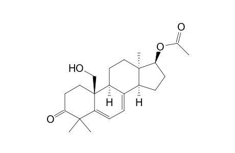 Androsta-5,7-dien-3-one, 17-(acetyloxy)-19-hydroxy-4,4-dimethyl-, (13.alpha.,17.beta.)-