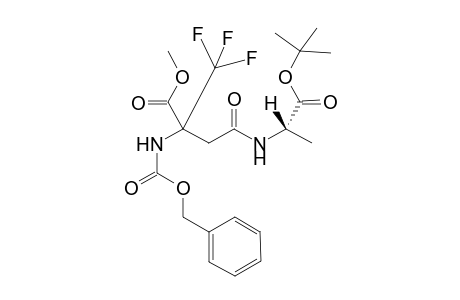 t-Butyl N-benzyloxycarbonyl-2-trifluoromethyl-.beta.-aspartyl-(.alpha.-methylester)-S-alaninate