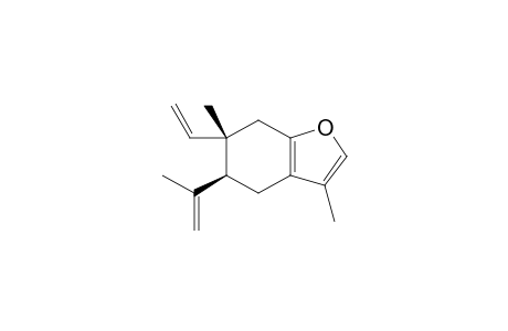 5-Isopropenyl-3,6-dimethyl-6-vinyl-4,5,6,7-tetrahydro-1-benzofuran