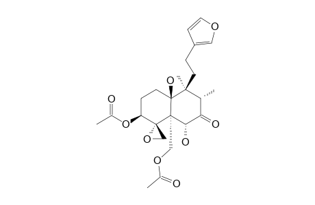 3-BETA,19-DIACETOXY-4-ALPHA,18:15,16-DIEPOXY-6-ALPHA,10-BETA-DIHYDROXY-NEO-CLERODA-13(16),14-DIEN-7-ONE;TEUCROVILIN-B