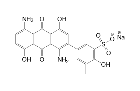 5-(1,5-diamino-4,8-dihydroxy-2-anthraquinonyl)-2-hydroxy-m-toluene sulfonic acid, monosodium salt