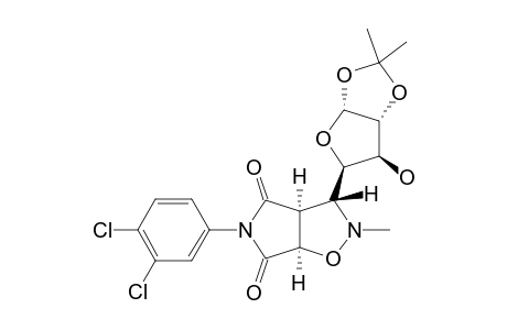 2-METHYL-3-(1,2-O-ISOPROPYLIDENE-ALPHA-D-XYLO-TETRAFURANOS-4-YL)-5-(3,4-DI-CHLOROPHENYL)-4,6-DIOXO-2,3,3A,4,6,6A-HEXAHYDROPYRROLO-[3,4-D]-ISOXAZOLE