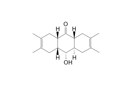 (+-)-10-hydroxy-2,3,6,7-tetramethyl-4,4a.alpha.,5,8,8a.beta.,9a.alpha.,10.beta.,10a.beta.-octahydroanthracen-9(1H)-one