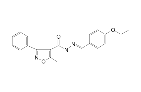 Isoxazole-4-carbohydrazide, 5-methyl-3-phenyl-N2-(4-ethoxybenzylideno)-