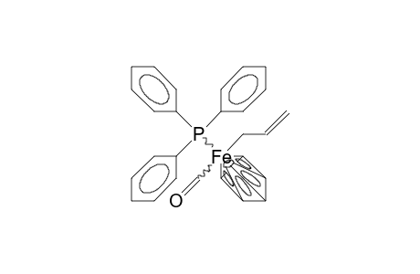 /.eta.-5/-Cyclopentadienyl-2-propenyl-triphenylphosphino iron carbonyl