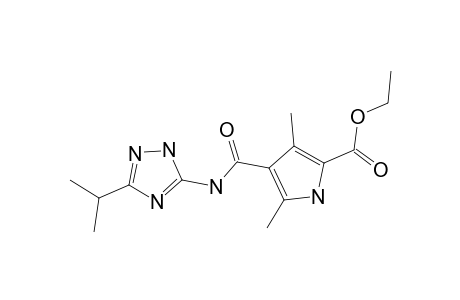 Ethyl 4-[(5-isopropyl-2H-1,2,4-triazol-3-yl)carbamoyl]-3,5-dimethyl-1H-pyrrole-2-carboxylate