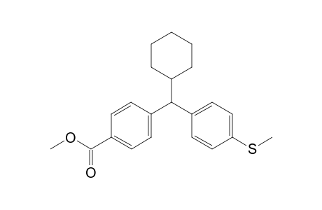 methyl 4-(cyclohexyl(4-(methylthio)phenyl)methyl)benzoate