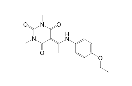 5-[1-(4-ethoxyanilino)ethylidene]-1,3-dimethyl-2,4,6(1H,3H,5H)-pyrimidinetrione