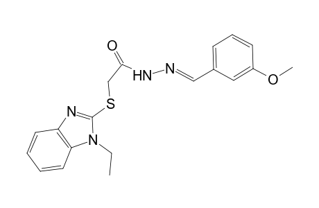 acetic acid, [(1-ethyl-1H-benzimidazol-2-yl)thio]-, 2-[(E)-(3-methoxyphenyl)methylidene]hydrazide