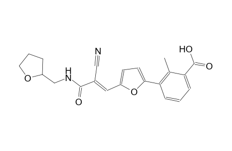 3-(5-{(1E)-2-cyano-3-oxo-3-[(tetrahydro-2-furanylmethyl)amino]-1-propenyl}-2-furyl)-2-methylbenzoic acid