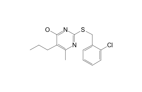 Pyrimidin-4-ol, 2-(2-chlorobenzylthio)-6-methyl-5-propyl-