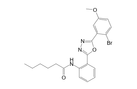 2'-[5-(2-Bromo-5-methoxyphenyl)-1,3,4-oxadiazol-2-yl]hexananilide