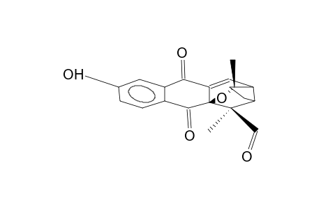 ISOPINNATAL ; 12-FORMYL-2,3,4,5,11,11A,12,13-OCTAHYDRO-8-HYDROXY-3,12-DIMETHYL-3,11A-EPOXY-1H-CYCLOPENT(B)ANTHRACENE-5,11-DIONE