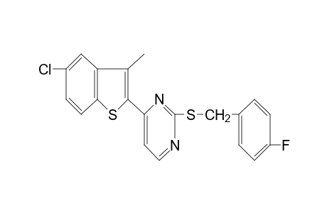 4-(5-chloro-3-methylbenzo[b]thien-2-yl)-2-[(p-fluorobenzyl)thio]pyrimidine