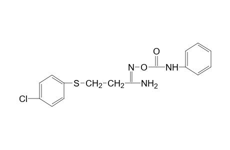 3-[(p-chlorophenyl)thio]-O-(phenylcarbamoyl)propionamidoxime