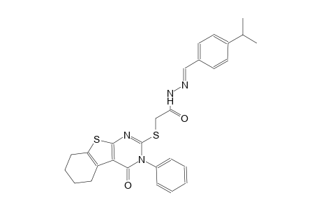 N'-[(E)-(4-isopropylphenyl)methylidene]-2-[(4-oxo-3-phenyl-3,4,5,6,7,8-hexahydro[1]benzothieno[2,3-d]pyrimidin-2-yl)sulfanyl]acetohydrazide