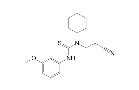 1-(2-cyanoethyl)-1-cyclohexyl-3-(m-methoxyphenyl)-2-thiourea