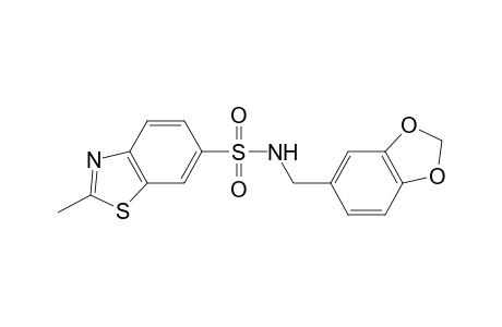 6-benzothiazolesulfonamide, N-(1,3-benzodioxol-5-ylmethyl)-2-methyl-