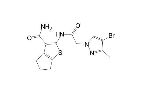 2-{[(4-bromo-3-methyl-1H-pyrazol-1-yl)acetyl]amino}-5,6-dihydro-4H-cyclopenta[b]thiophene-3-carboxamide