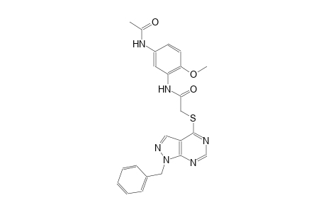 N-[5-(acetylamino)-2-methoxyphenyl]-2-[(1-benzyl-1H-pyrazolo[3,4-d]pyrimidin-4-yl)sulfanyl]acetamide