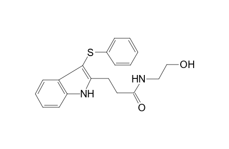 N-(2-Hydroxyethyl)-3-[3-(phenylsulfanyl)-1H-indol-2-yl]propanamide