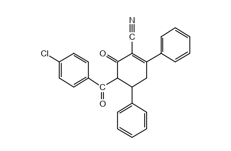 5-(p-chlorobenzoyl)-2,4-diphenyl-6-oxo-1-cyclohexene-1-carbonitrile