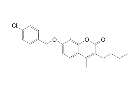 3-butyl-7-[(4-chlorobenzyl)oxy]-4,8-dimethyl-2H-chromen-2-one