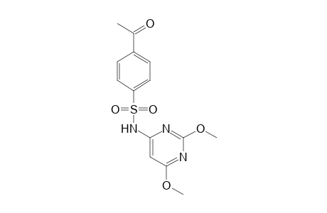 p-acetyl-N-(2,6-dimethoxy-4-pyrimidinyl)benzenesulfonamide