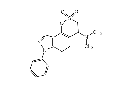 4-(dimethylamino)-7-phenyl-4,5,6,7-tetrahydro-3H-[1,2]oxathiino[6,5-e]indazole, 2,2-dioxide