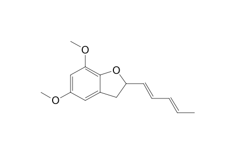 1'(E),3'(E)-2,3-Dihydro-5,7-dimethoxy-2-[1-(1,3-pentadienyl)]benzofuran