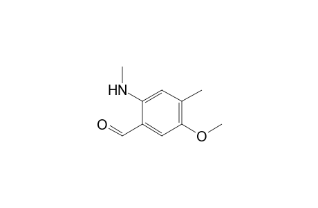 Benzaldehyde, 5-methoxy-4-methyl-2-(methylamino)-