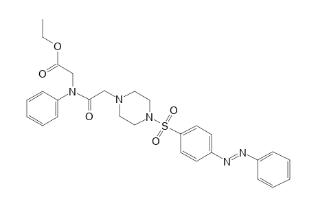 Glycine, N-phenyl-N-[2-[4-[[4-[2-phenyldiazenyl]phenyl]sulfonyl]-1-piperazinyl]acetyl]-, ethyl ester