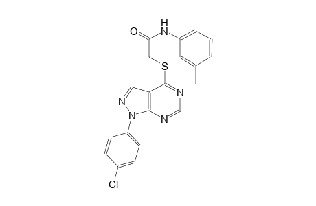 2-{[1-(4-chlorophenyl)-1H-pyrazolo[3,4-d]pyrimidin-4-yl]sulfanyl}-N-(3-methylphenyl)acetamide